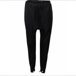 Decjuba jet black drop crotch pants.